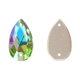 Peridot Shimmer Drop Shape High Quality Glass Sew-on Rhinestones WholesaleRhinestone